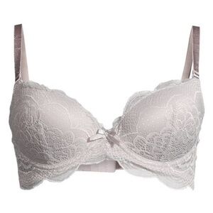 Rene Rofe lacy push-up bra taupe